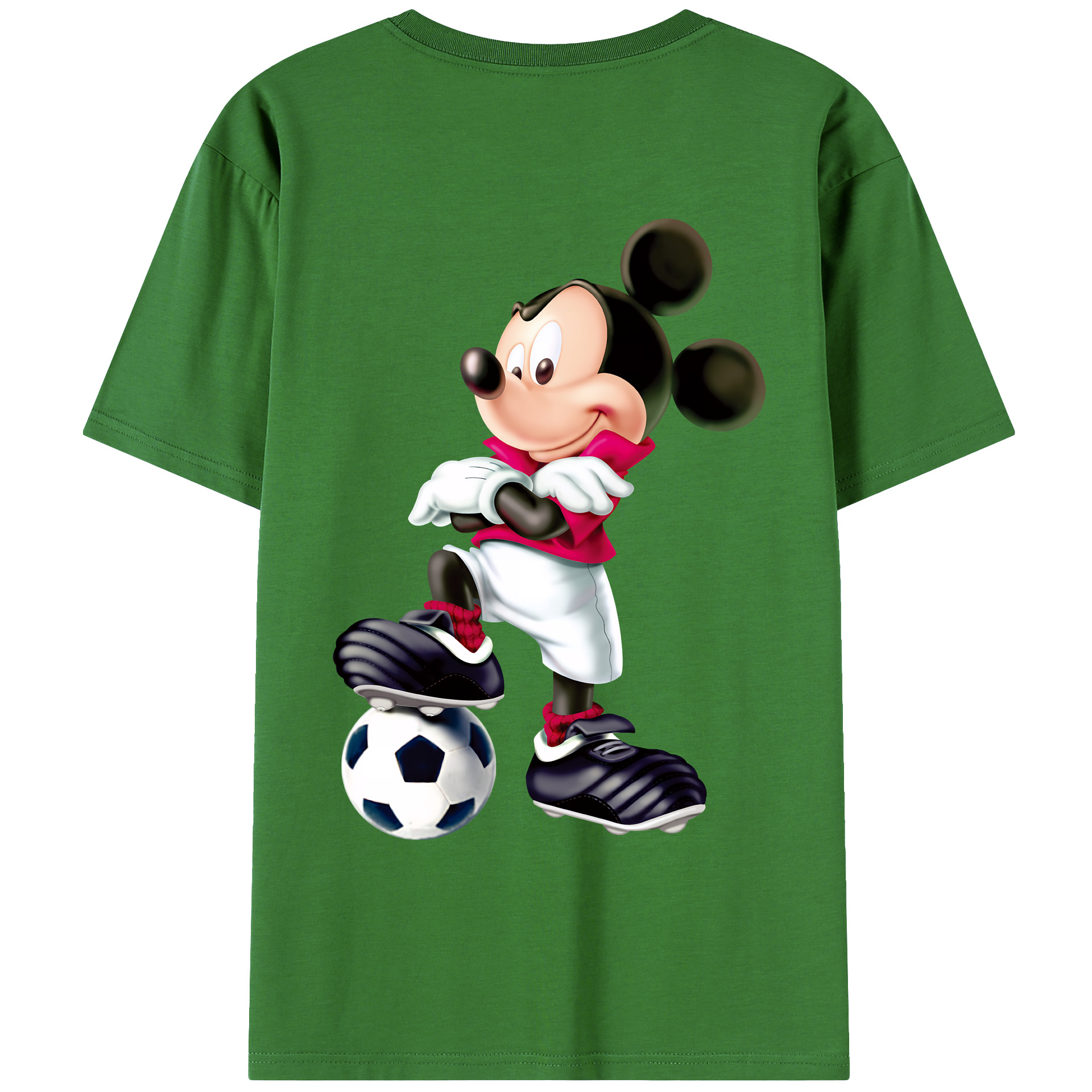 ミッキーマウス Mickey Mouse レディース半袖Tシャツ(バックプリント)